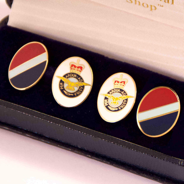 Royal Air Force (RAF) Cufflinks Cufflinks, Gilt Enamel The Regimental Shop   