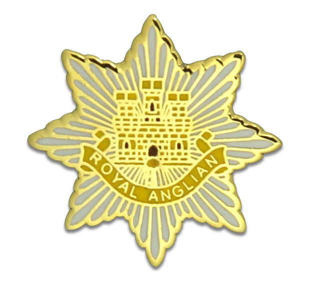 Royal Anglian Regiment Lapel Badge Lapel badge The Regimental Shop Gold/White/Yellow 15x15mm 