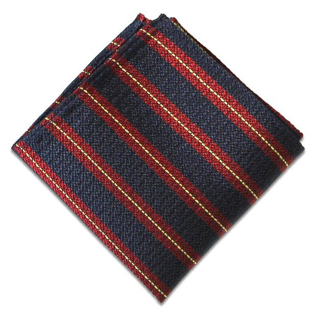 Royal Anglian Regiment Silk Non Crease Pocket Square Pocket Square The Regimental Shop Blue/Red/Yellow one size fits all 