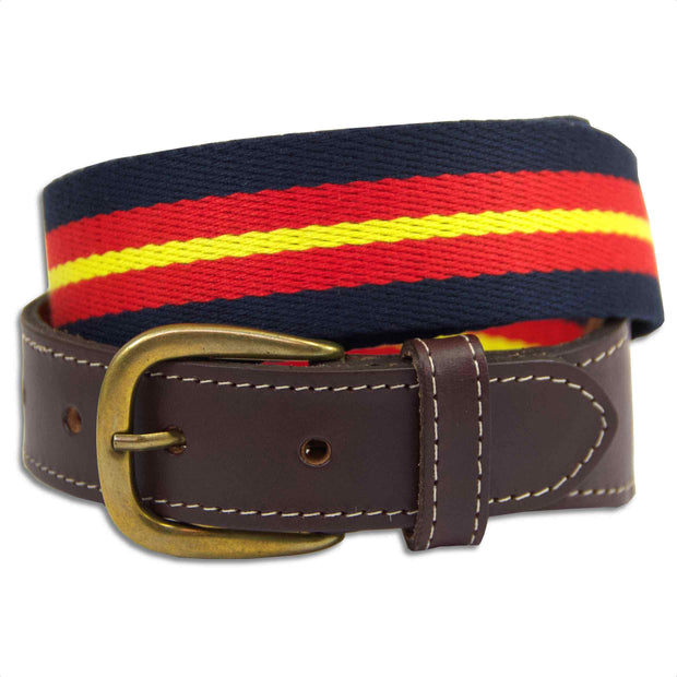 Royal Anglian Regiment Webbing Belt Webbing Belt The Regimental Shop S (30-32") Navy Blue/Red/Yellow 