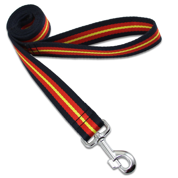Royal Anglian Wide Dog Lead Webbing Dog Lead The Regimental Shop Blue/Red/Yellow One size - 150cm 