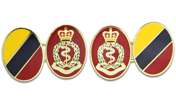 Royal Army Medical Corps (RAMC) Cufflinks Cufflinks, Gilt Enamel The Regimental Shop Red/Blue/Yellow/Gold one size fits all 