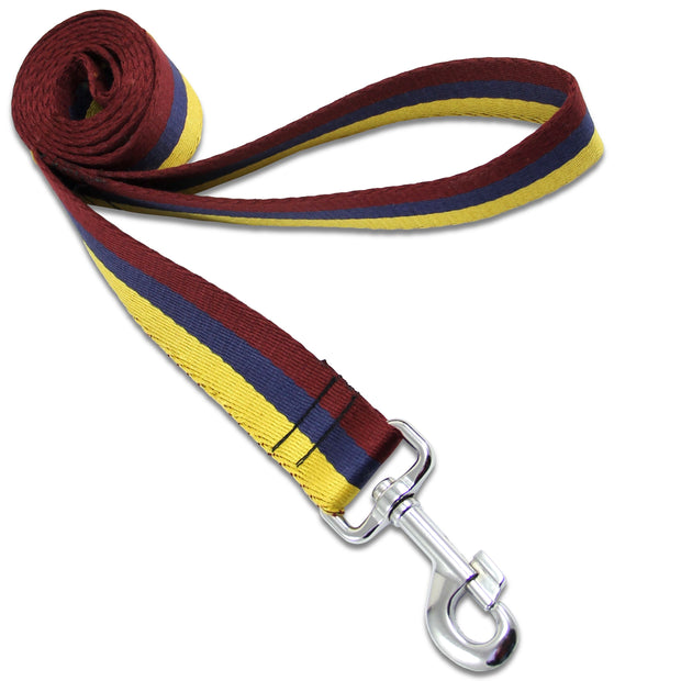 Royal Army Medical Corps (RAMC) Wide Dog Lead Webbing Dog Lead The Regimental Shop Yellow/Blue/Maroon One size - 150cm 