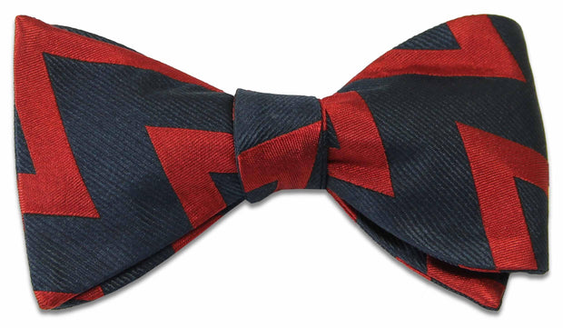 Royal Artillery Silk "Zig Zag" (Self Tie) Bow Tie Bowtie, Silk The Regimental Shop Blue/Red one size fits all 