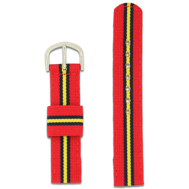 Royal Artillery "Stable Belt" Two Piece Watch Strap Two Piece Watch Strap The Regimental Shop Red/Yellow/Dark Blue one size fits all 