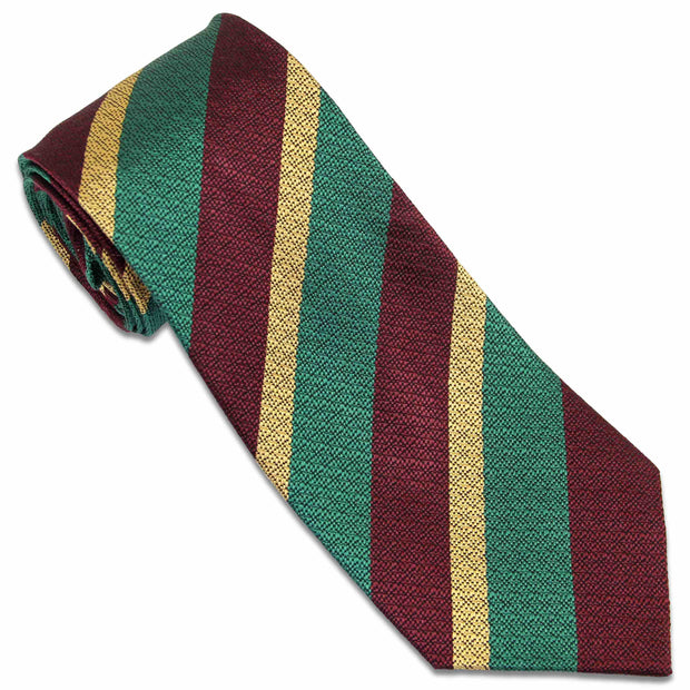 Royal Dragoon Guards Tie (Silk Non Crease) Tie, Silk Non Crease The Regimental Shop Green/Maroon/Gold one size fits all 