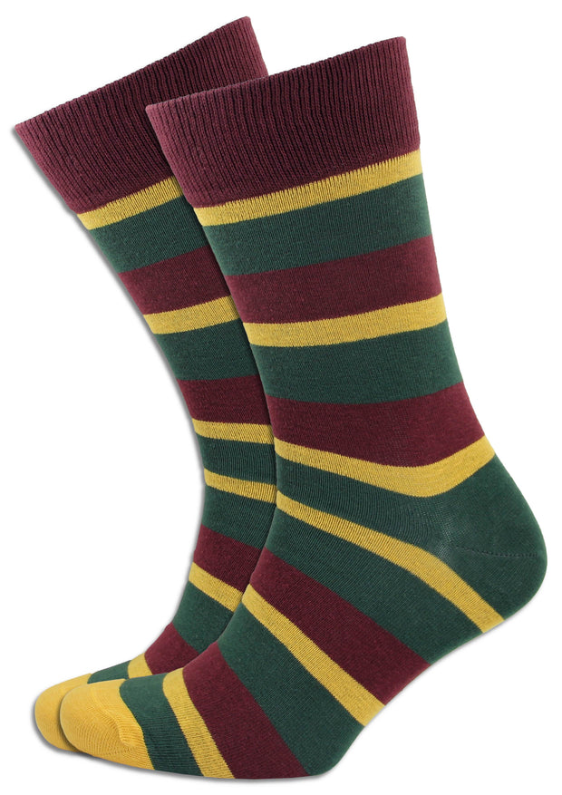 Royal Dragoon Guards Socks Socks The Regimental Shop Maroon/Green/Gold One size fits all 