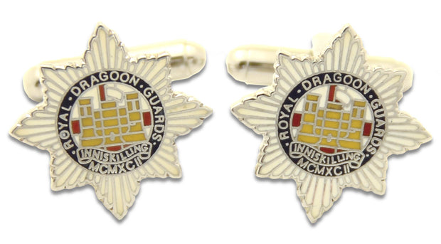 Royal Dragoon Guards Cufflinks Cufflinks, T-bar The Regimental Shop Silver/Blue/White one size fits all 