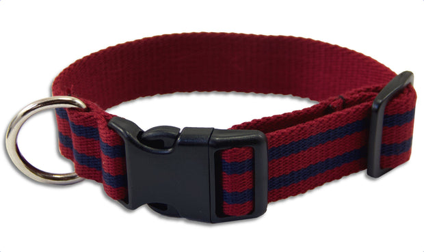 Royal Engineers (Sappers) Wide Dog Collar Dog Collar - Wide The Regimental Shop 32cm - 50cm Maroon/Blue 