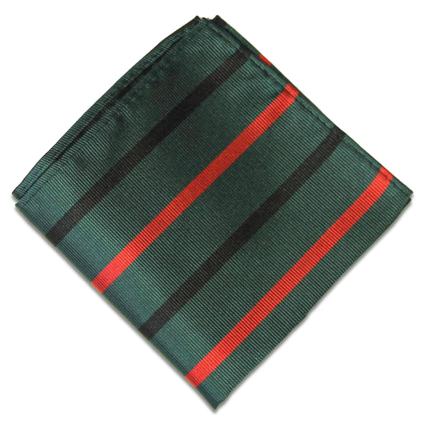 Royal Green Jackets Silk Pocket Square Pocket Square The Regimental Shop Green/Black/Red one size fits all 