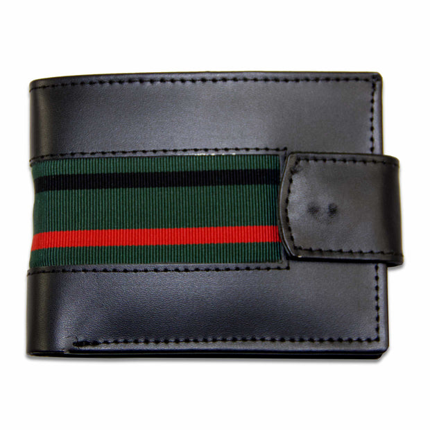 Royal Green Jackets (RGJ) Leather Wallet Wallet The Regimental Shop Black/Green/Red one size fits all 