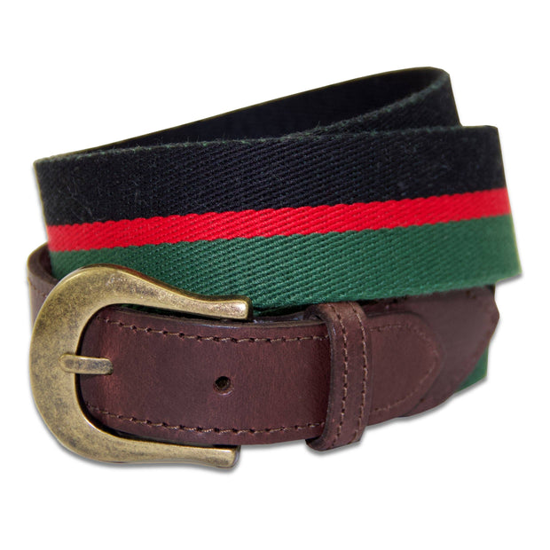 Royal Gurkha Rifles (RGR) Webbing Belt Webbing Belt The Regimental Shop S (30-32") Black/Red/Green 