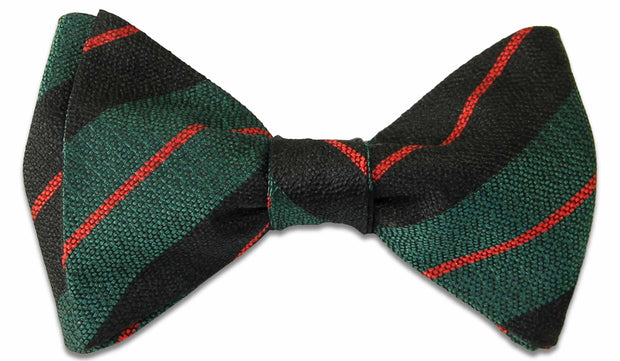 Royal Gurkha Rifles Silk Non Crease Self Tie Bow Tie Bowtie, Silk The Regimental Shop Green/Black/Red one size fits all 