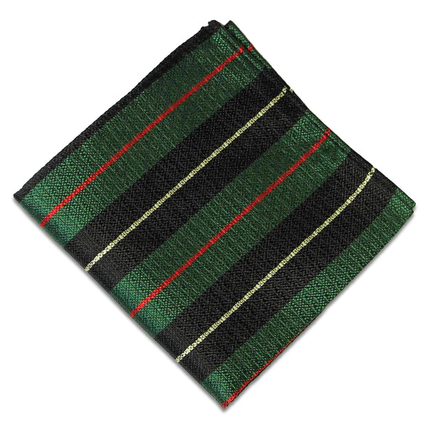 Royal Irish Rangers Silk Non Crease Pocket Square Pocket Square The Regimental Shop Green/Black/Red/Buff one size fits all 