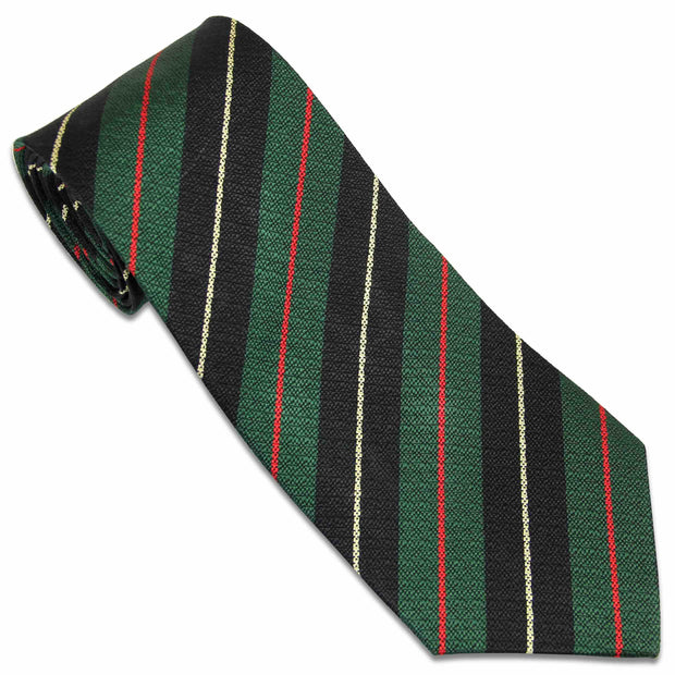 Royal Irish Rangers Tie (Silk Non Crease) Tie, Silk Non Crease The Regimental Shop Green/Black/Red/Buff one size fits all 