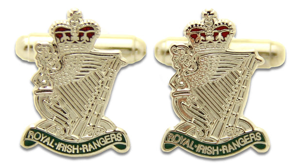 Royal Irish Rangers Cufflinks Cufflinks, T-bar The Regimental Shop Silver/Green one size fits all 
