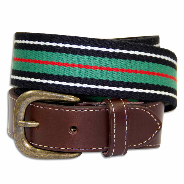 Royal Irish Rangers Webbing Belt Webbing Belt The Regimental Shop S (30-32") Black/Green/Red/White 