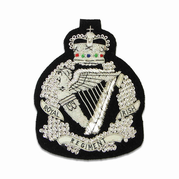 Royal Irish Regiment Blazer Badge (Silver) Blazer badge The Regimental Shop Black/Silver One size fits all 