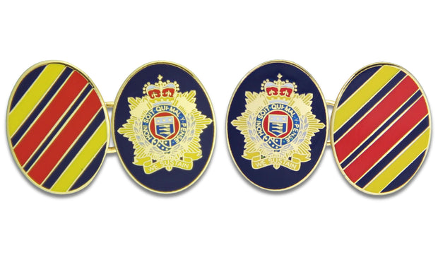 Royal Logistic Corps Cufflinks Cufflinks, Gilt Enamel The Regimental Shop Blue/Red/Yellow/Gold one size fits all 
