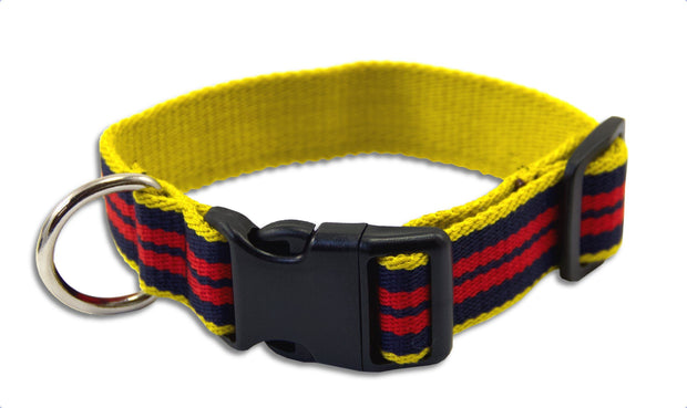 Royal Logistic Corps (RLC) Wide Dog Collar Dog Collar - Wide The Regimental Shop Small: 30cm - 43cm Yellow/Navy/Red 