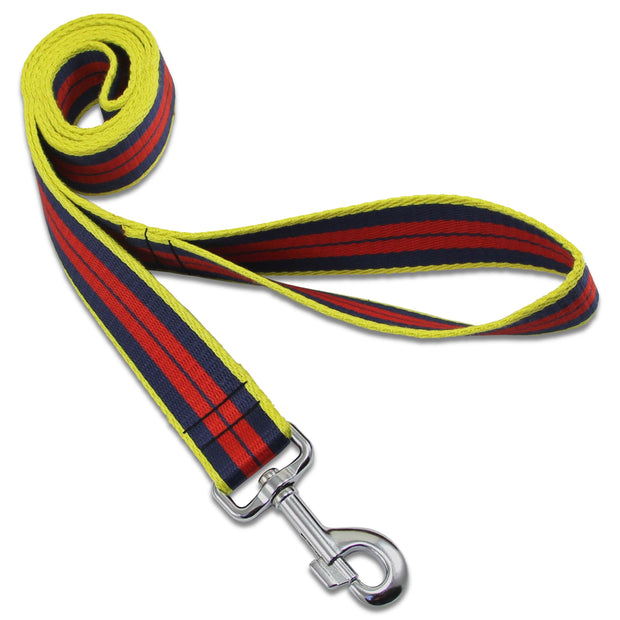 Royal Logistic Corps (RLC) Wide Dog Lead Webbing Dog Lead The Regimental Shop Yellow/Dark Blue/Red One size - 150cm 