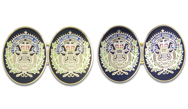 Royal Military School of Music Cufflinks Cufflinks, Gilt Enamel The Regimental Shop Black/Gold/Green/Blue one size fits all 