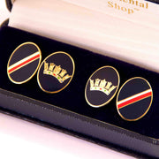 Royal Navy Cufflinks Cufflinks, Gilt Enamel The Regimental Shop   