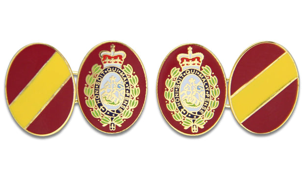Royal Regiment of Fusiliers Cufflinks Cufflinks, Gilt Enamel The Regimental Shop Maroon/Yellow/Gold one size fits all 