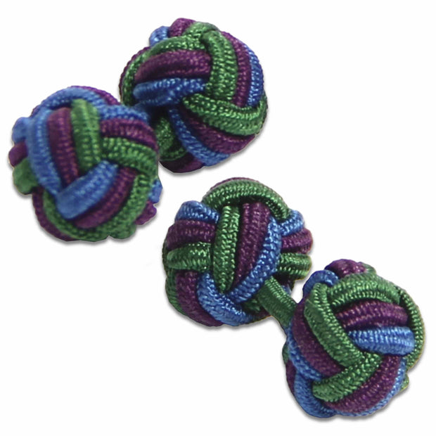 Royal Regiment of Scotland Knot Cufflinks Cufflinks, Knot The Regimental Shop Green/Blue/Purple one size fits all 