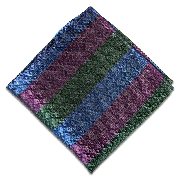 Royal Regiment of Scotland Silk Non Crease Pocket Square Pocket Square The Regimental Shop Purple/Green/Blue one size fits all 