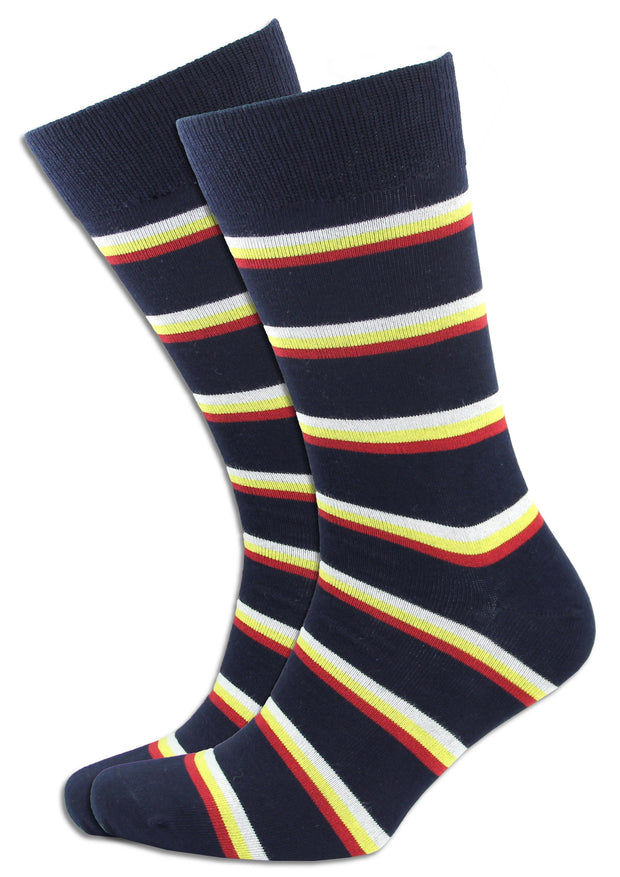 Royal Scots Dragoon Guards Socks Socks The Regimental Shop Dark Blue/White/Yellow/Red One size fits all 