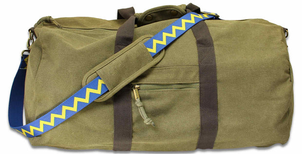 Royal Scots Dragoon Guards Canvas Holdall Bag Holdall Bag The Regimental Shop Vintage Military Green  