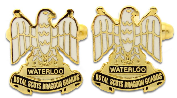 Royal Scots Dragoon Guards Cufflinks Cufflinks, T-bar The Regimental Shop Gold/White one size fits all 