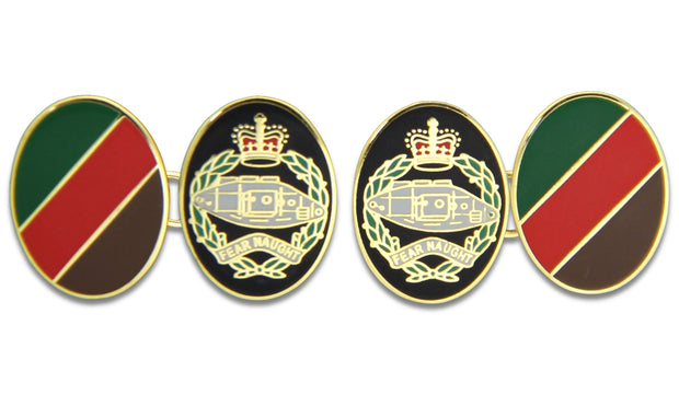 Royal Tank Regiment Cufflinks Cufflinks, Gilt Enamel The Regimental Shop Green/Red/Brown/Gold One Size Fits All 