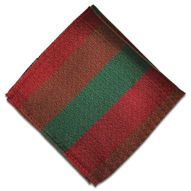 Royal Tank Regiment Silk Non Crease Pocket Square Pocket Square The Regimental Shop Brown/Red/Green one size fits all 