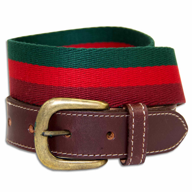 Royal Tank Regiment Webbing Belt Webbing Belt The Regimental Shop S (30-32") Green/Red/Brown 