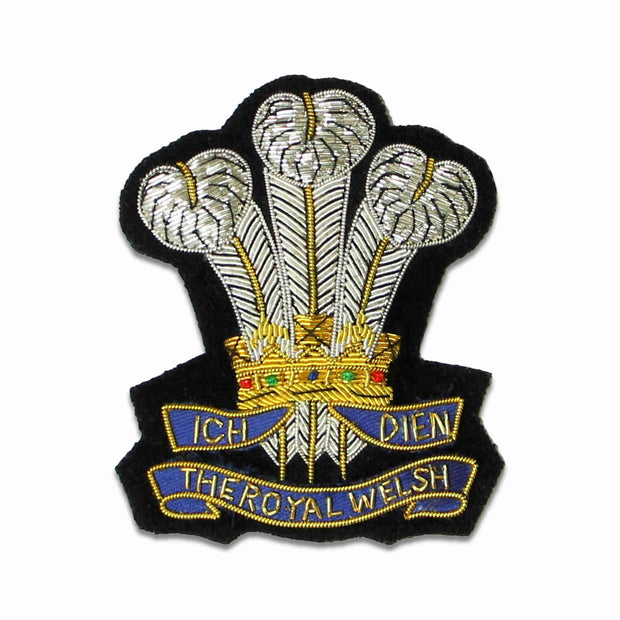 Royal Welsh Blazer Badge Blazer badge The Regimental Shop Black/Silver/Blue One size fits all 