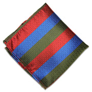 Royal Welsh Silk Non Crease Pocket Square Pocket Square The Regimental Shop Red/Green/Blue one size fits all 