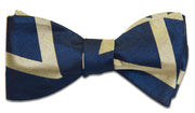 Royal Horse Artillery Gold Zig Zag Silk Self-Tie Bow Tie - regimentalshop.com