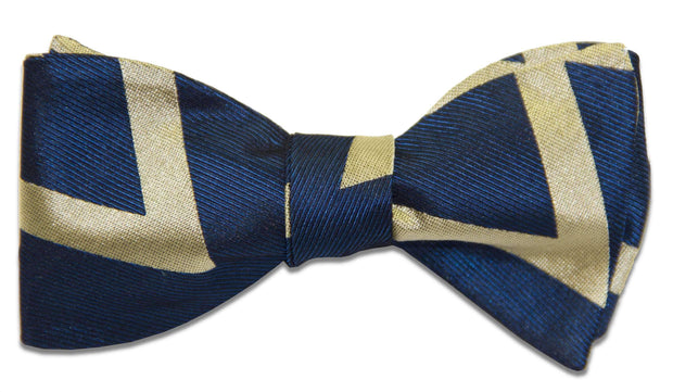 Royal Horse Artillery Gold Zig Zag Silk Self-Tie Bow Tie - regimentalshop.com