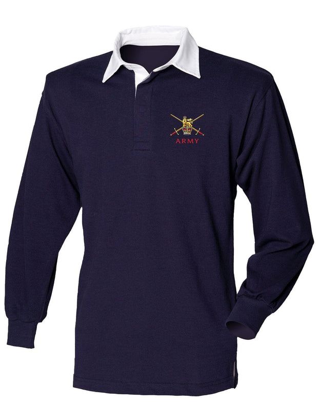 Regular Army Rugby Shirt - Large - Navy Blue - regimentalshop.com