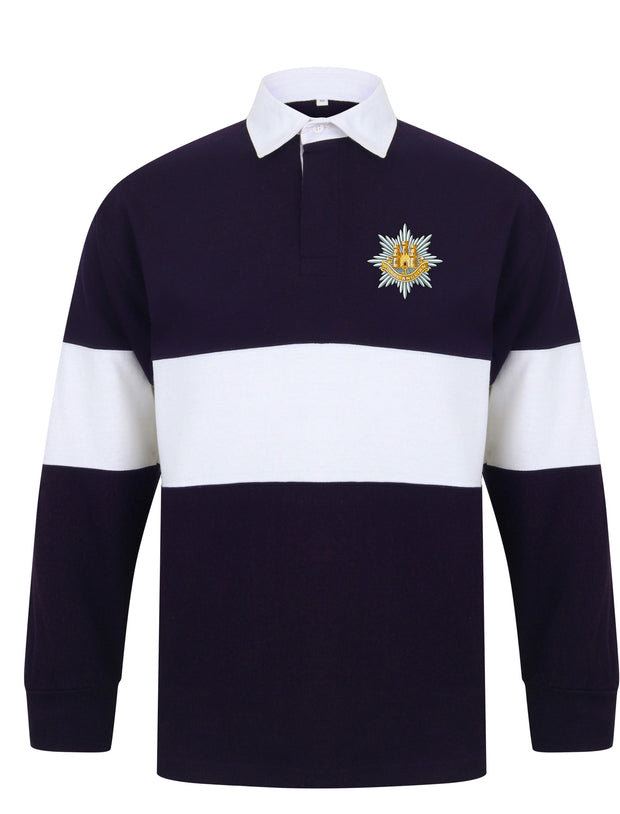 Royal Anglian Rugby Shirt - Small - Navy Blue/White Panelled - regimentalshop.com