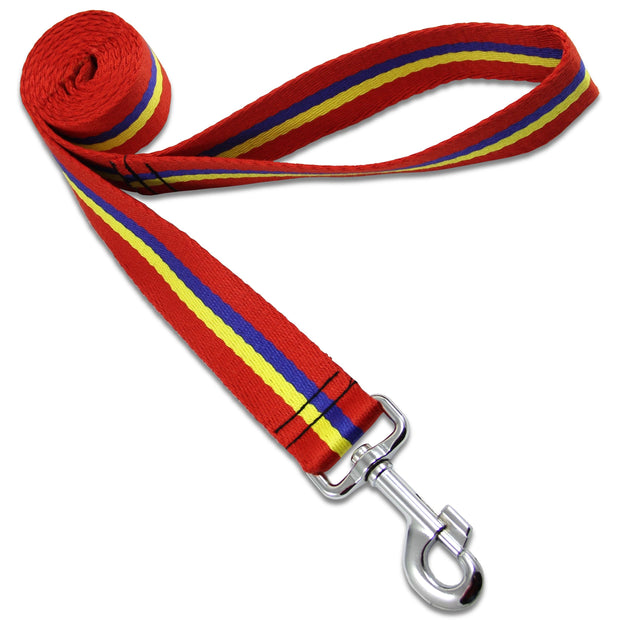 Royal Military Academy Sandhurst (RMAS) Wide Dog Lead Webbing Dog Lead The Regimental Shop Red/Yellow/Blue One size - 150cm 