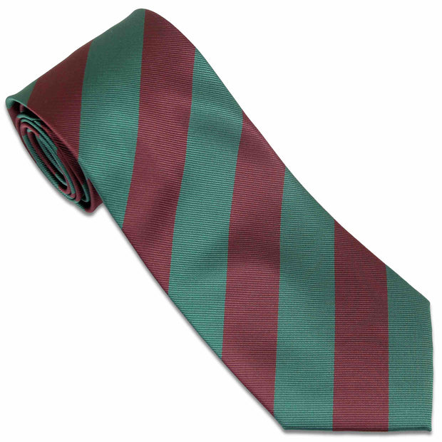 Sherwood Foresters Tie (Polyester) Tie, Polyester The Regimental Shop Green/Auburn one size fits all 