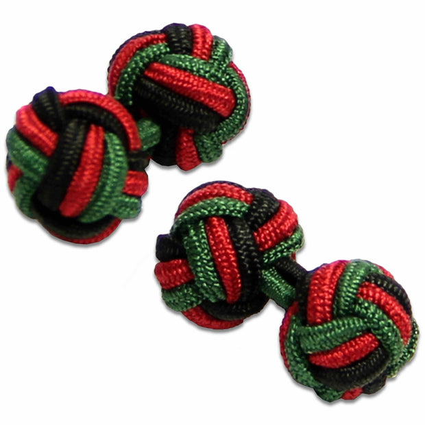The Rifles Knot Cufflinks Cufflinks, Knot The Regimental Shop Green/Red/Black one size fits all 