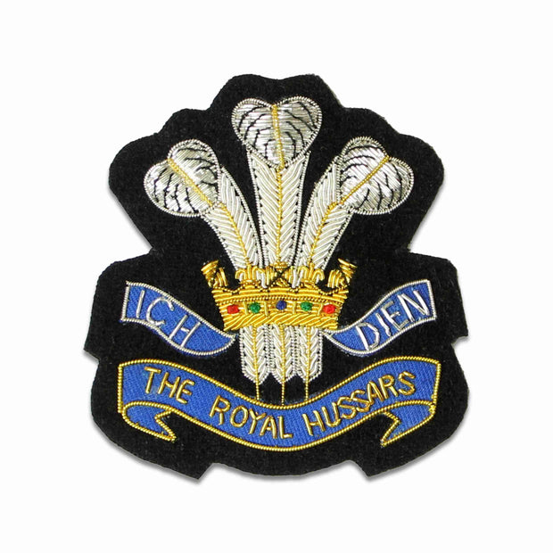 The Royal Hussars (PWO) Blazer Badge Blazer badge The Regimental Shop Black/Silver/Blue One size fits all 
