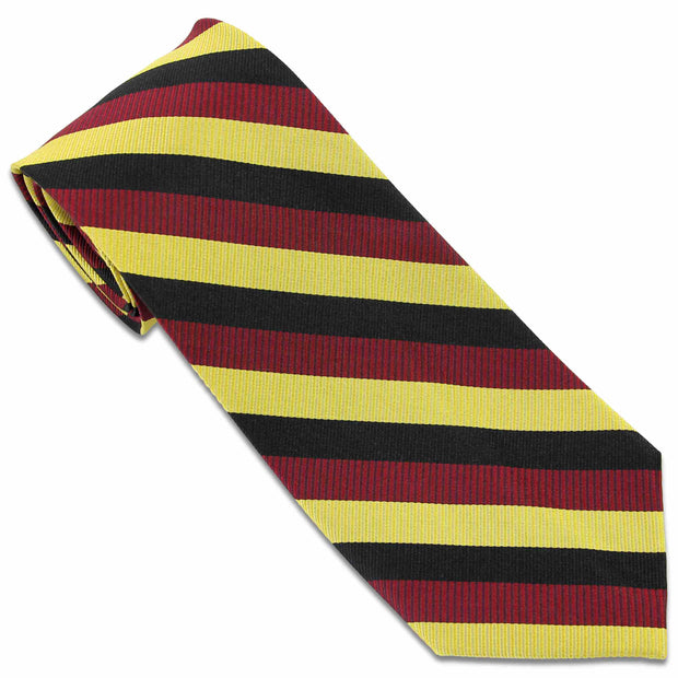 The Royal Hussars (PWO) Tie (Silk) Tie, Silk, Woven The Regimental Shop Maroon/Black/Yellow one size fits all 