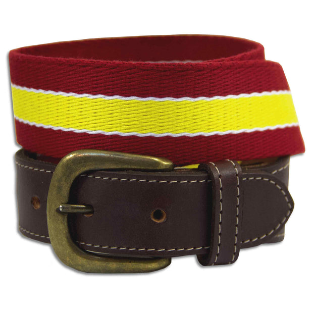 Royal Lancers Webbing Belt Webbing Belt The Regimental Shop S (30-32") Red/Yellow/White 