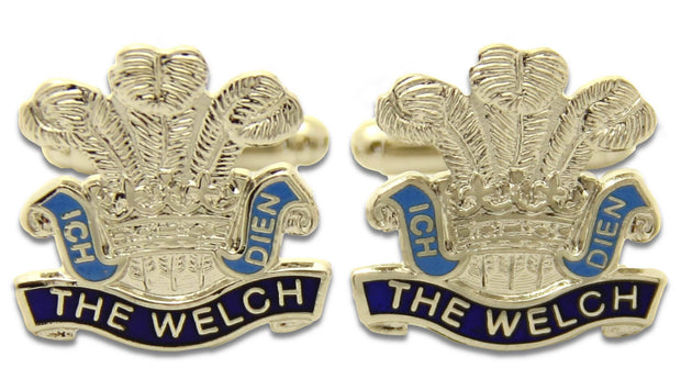 Welch Regiment Cufflinks Cufflinks, T-bar The Regimental Shop Silver/Blue one size fits all 