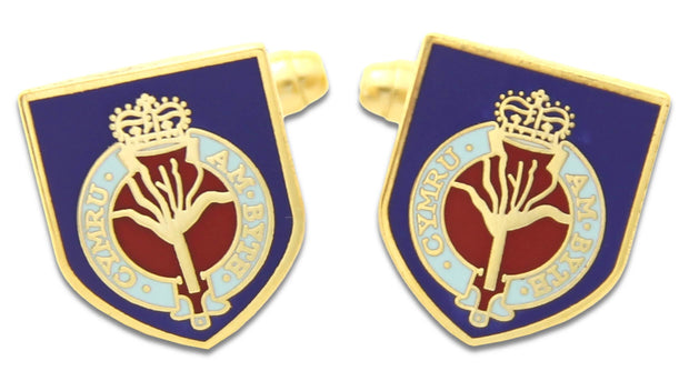 Welsh Guards Cufflinks Cufflinks, T-bar The Regimental Shop Gold/Blue/Red one size fits all 